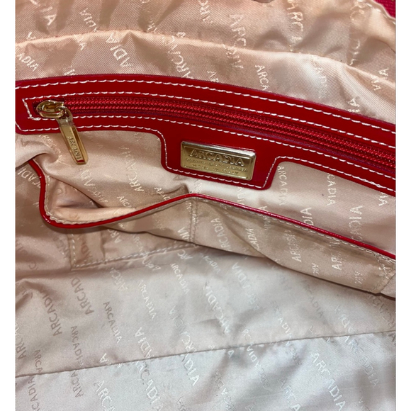 EUC Arcadia Teresa Large Top Handled Patent Leather Handbag-Valentine's Day Gift - Picture 11 of 17